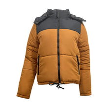 Load image into Gallery viewer, Ladies Contrast Hooded Winter Puffer Jackets