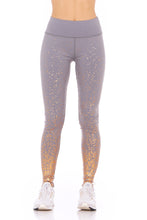 Load image into Gallery viewer, "Therapy" All Over Metallic Print Mid-Rise Leggings