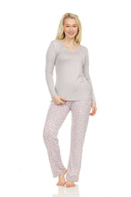 Load image into Gallery viewer, Wide Leg Pant and Long Sleeve Top Pijama Set