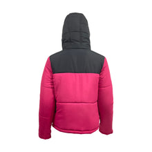 Load image into Gallery viewer, Ladies Contrast Hooded Winter Puffer Jackets