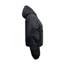 Load image into Gallery viewer, Cropped Diagonal Puffer Bomber Jacket