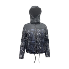 Load image into Gallery viewer, Ladies Contrast Hooded Winter Puffer Jackets
