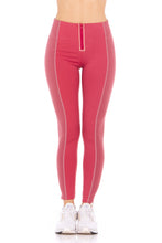 Load image into Gallery viewer, "Therapy" Exposed Zipper Colorblocked Leggings
