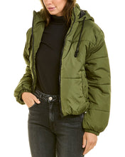 Load image into Gallery viewer, Ladies Cropped Puffer Bomber Jacket

