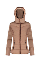 Load image into Gallery viewer, Ladies "Therapy" Hooded Synthetic Down Puffer Jacket with Contrast Piping 
